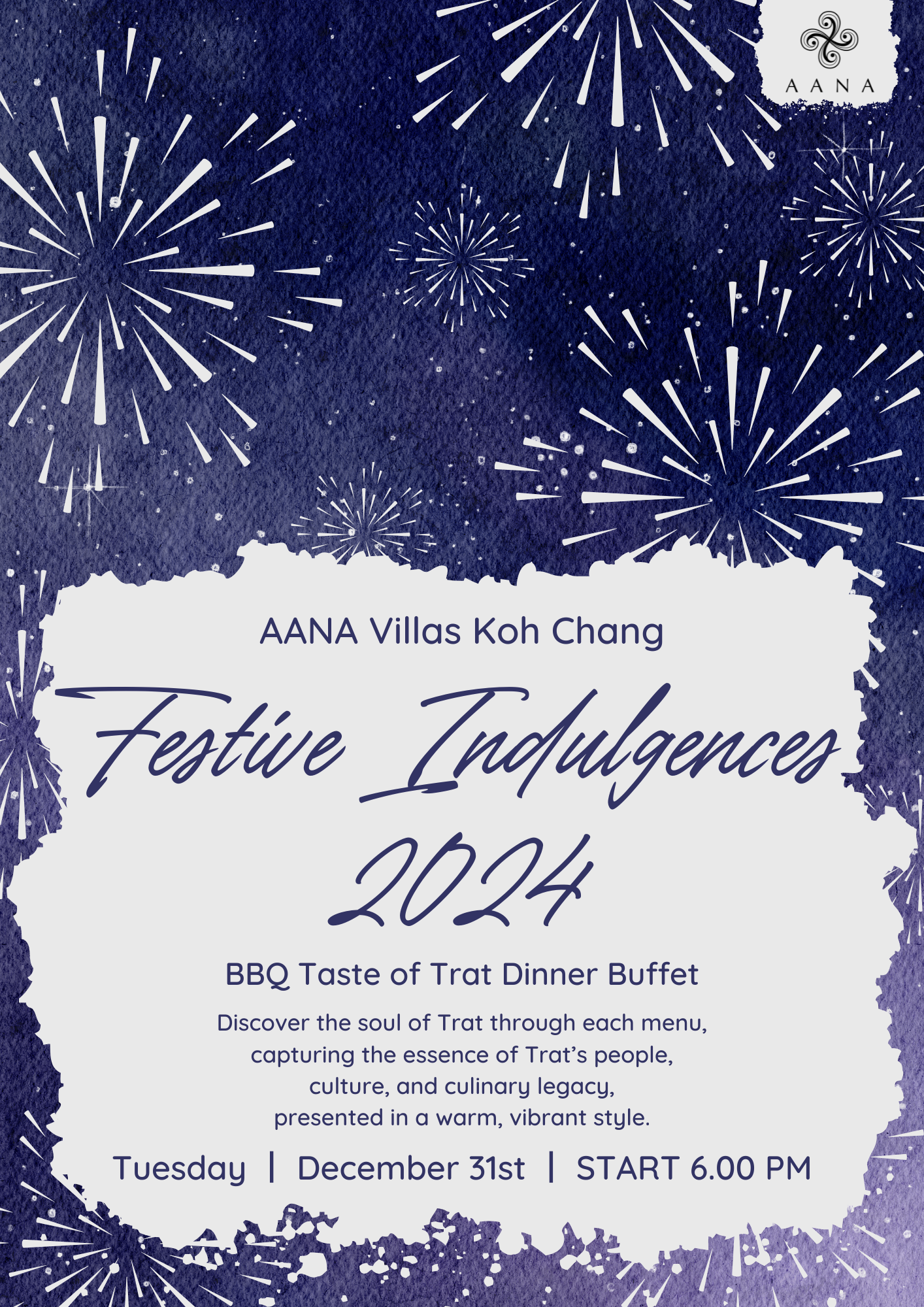 Festive Indulgences 2024 31st Dec 2024 New Year’s Eve & Countdown